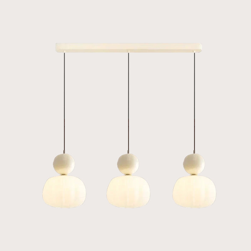 Art Deco Glass Pendant Light with Metal Frame | Evienne