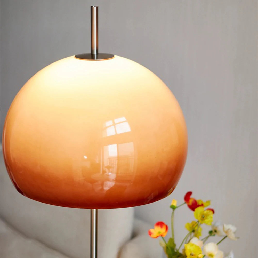 Bauhaus Style Glass Shade Floor Lamp for Living Spaces | Delrixo