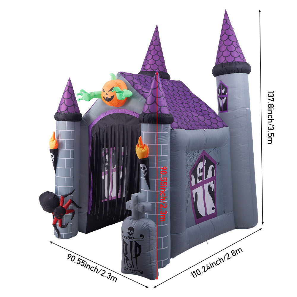 Halloween Inflatable Haunted House Walk Through Outdoor Yard Decoration
