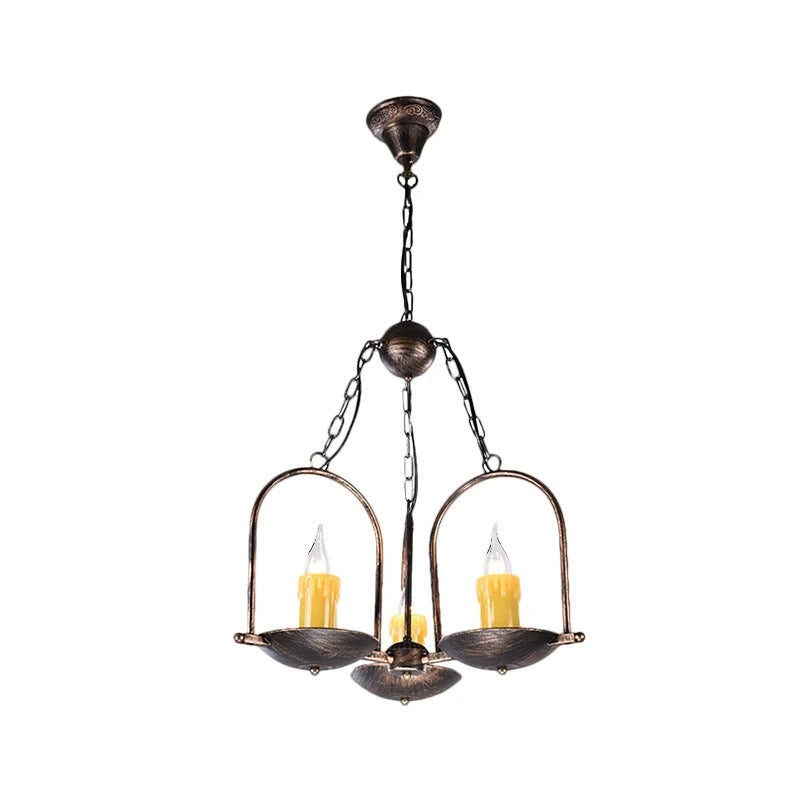 Industrial Bronze Metal Candle Pendant Light Dining | Alisse