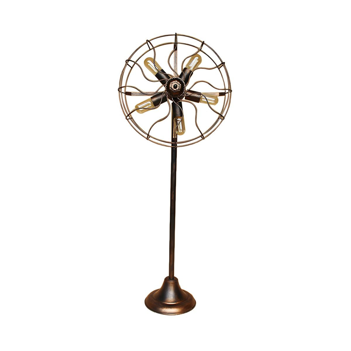 Industrial Loft Floor Lamp Metal Fan Cage Design Light | Zelmora