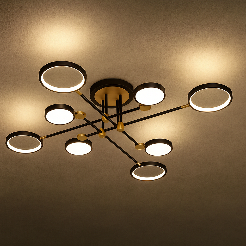 LED Gold and Black Nordic Ceiling Light | Virello