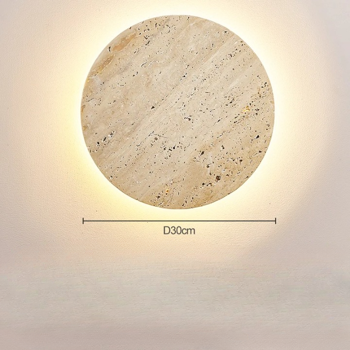 Minimal Travertine Glow Wall Light Modern Design | Stonera