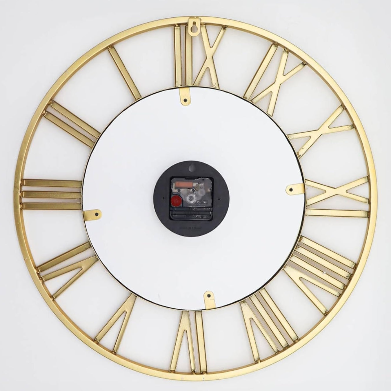 Mirror Metal Wall Clock Industrial Design Skeleton | Calmora