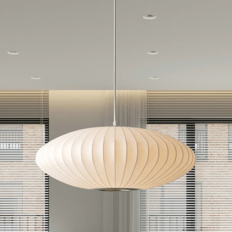 Modern Fabric Shade Pendant Light for Interiors | Orlinae