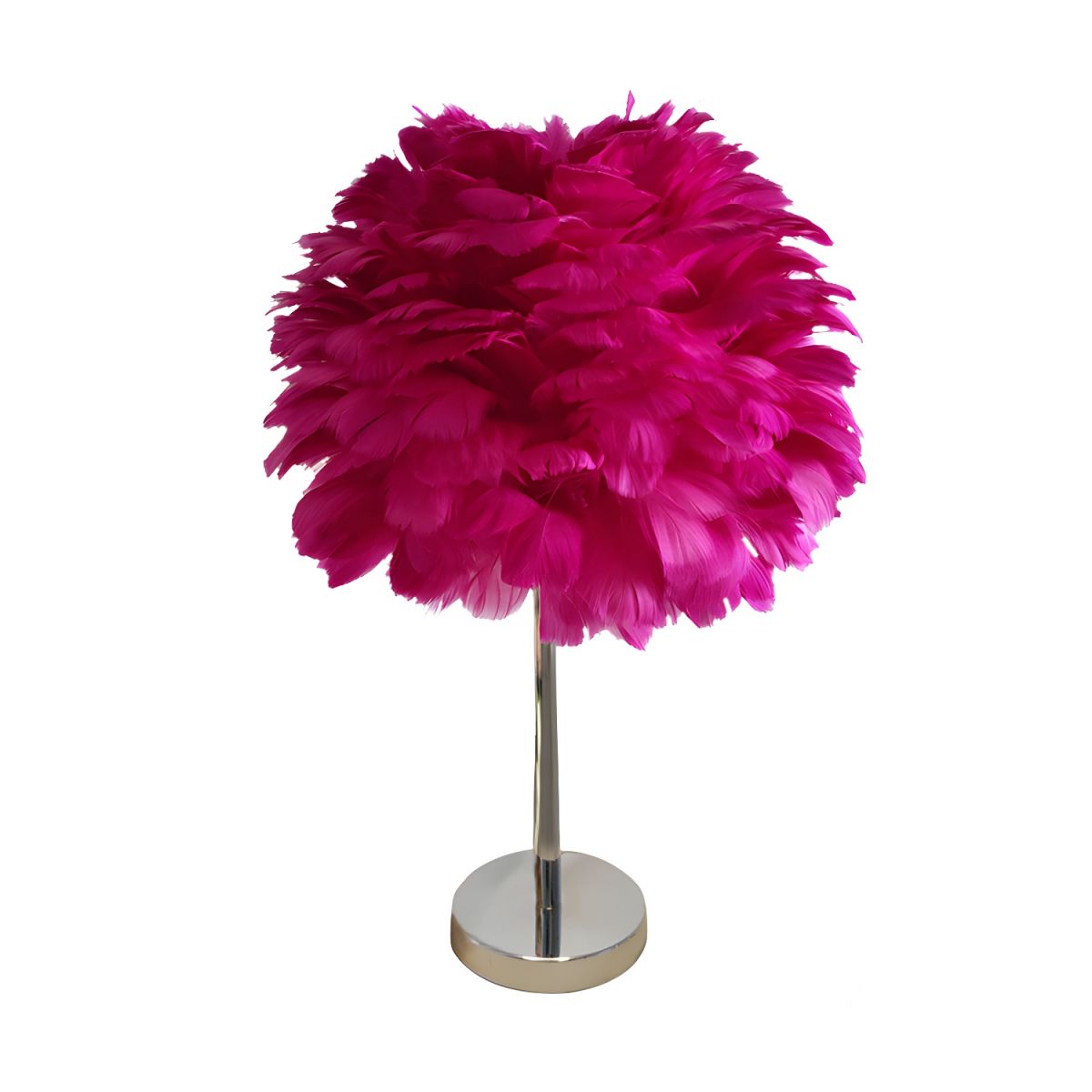 Modern Feather Shade Table Lamp for Bedside | Luneria