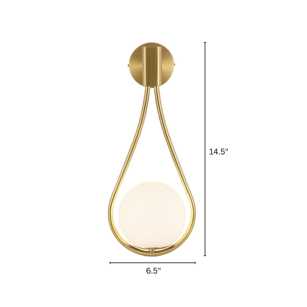 Modern Glass Globe LED Wall Light for Bedroom | Lumavia