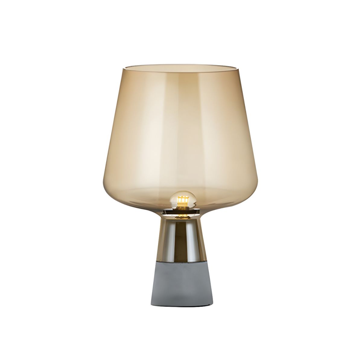 Modern Glass Shade Table Lamp for Bedside | Calyra