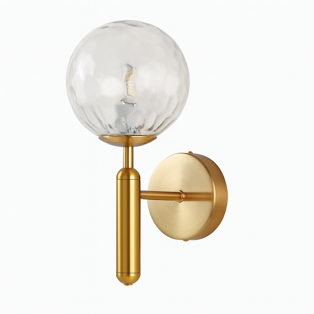 Modern Minimalist Glass Globe Wall Sconce Light | Glacia