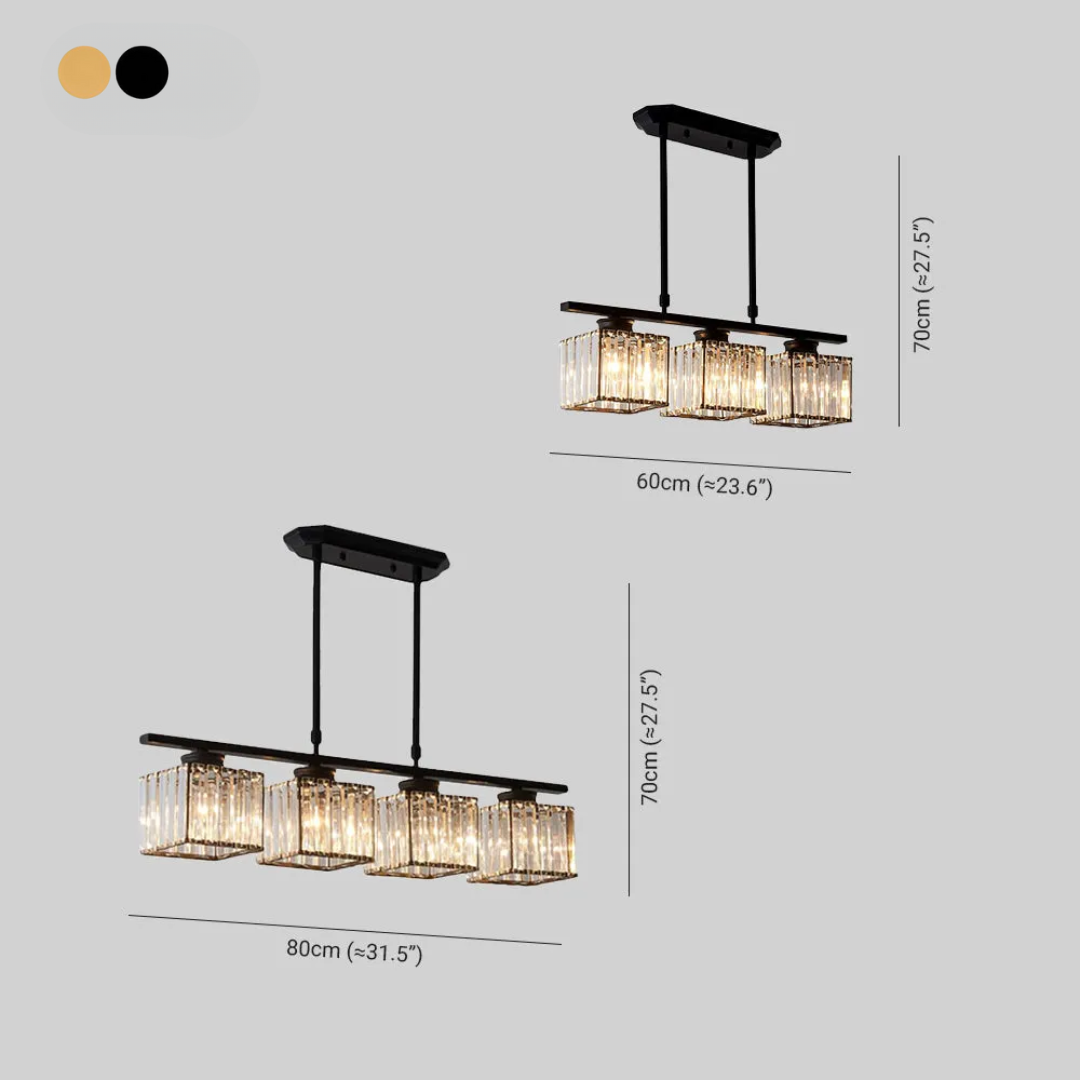 Modern Multi Head Glass Chandelier Dining Light | Velvaro