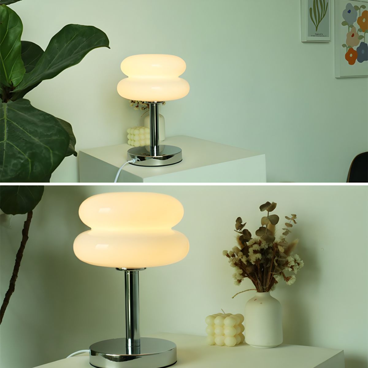 Modern Nordic Table Lamp with Glass Dome | Lumenza