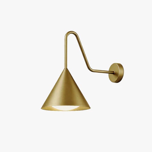 Modern Outdoor Cone Metal Wall Light with Warm LED | Parnel