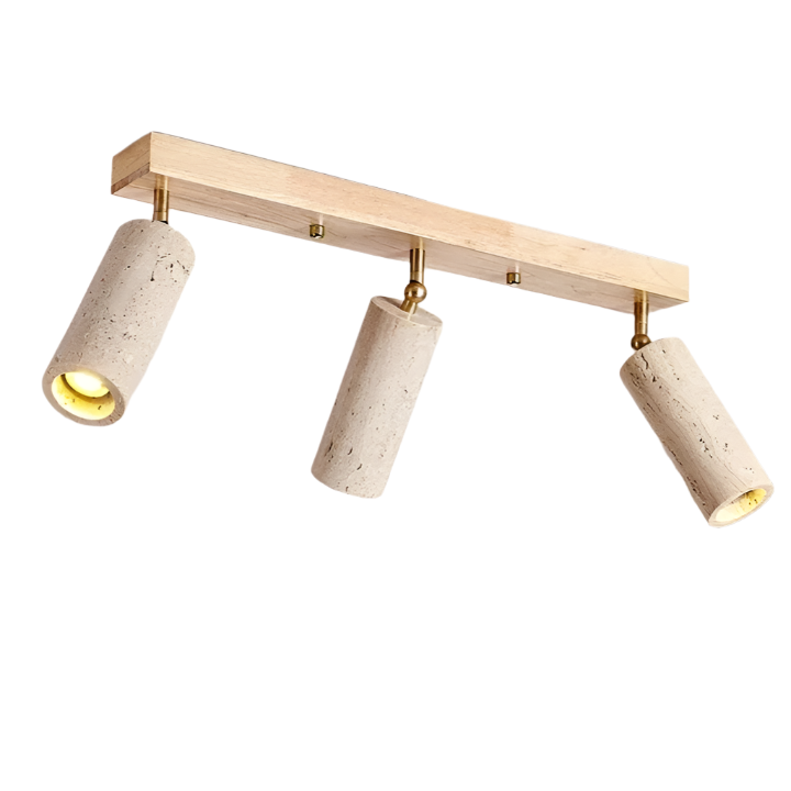 Modern Travertine Ceiling Light with Sleek Design | Solari