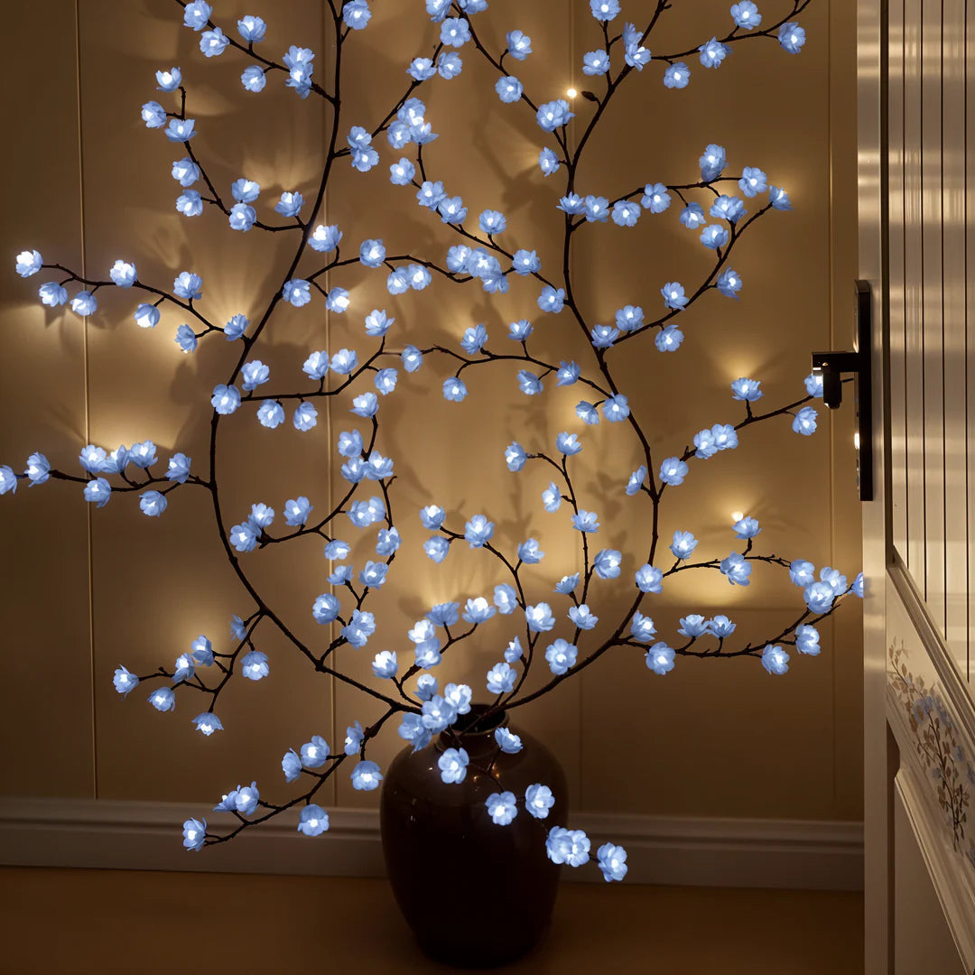 Modern USB LED Cherry Blossom Wall Light With Remote | Petalux