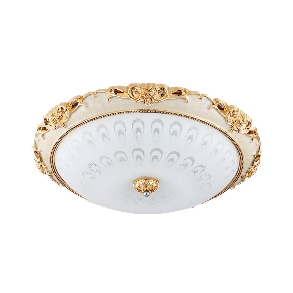 Modern Wide Glass Flush Ceiling Light Fixture | Lunavoa