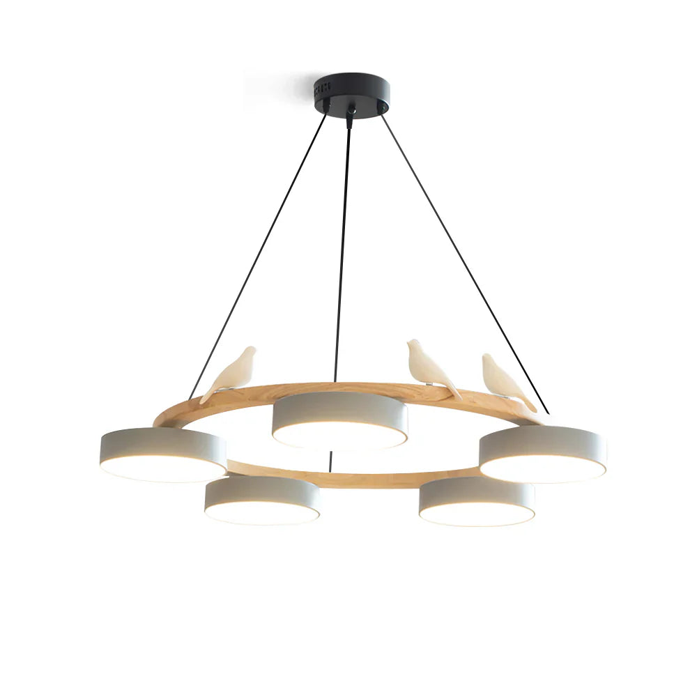 Modern Wooden Frame Chandelier Light Fixture | Lumerae