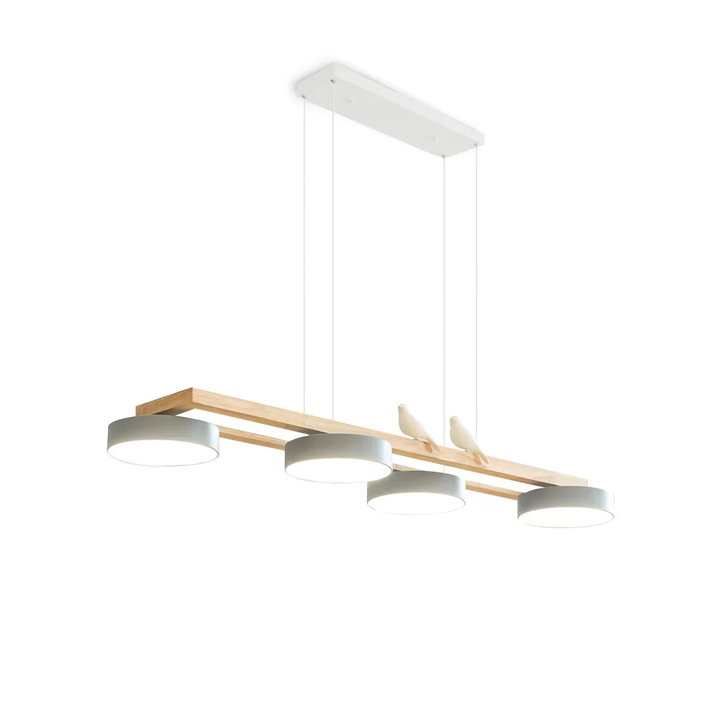 Modern Wooden Frame LED Chandelier Fixture | Yelnico