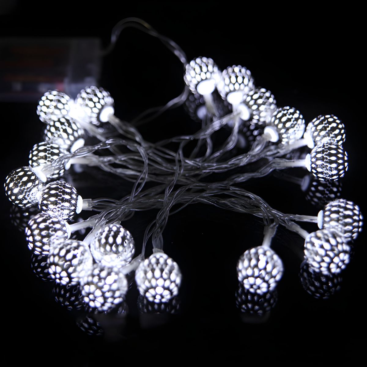 Moroccan Orb LED String Lights Indoor Outdoor | Denvaro