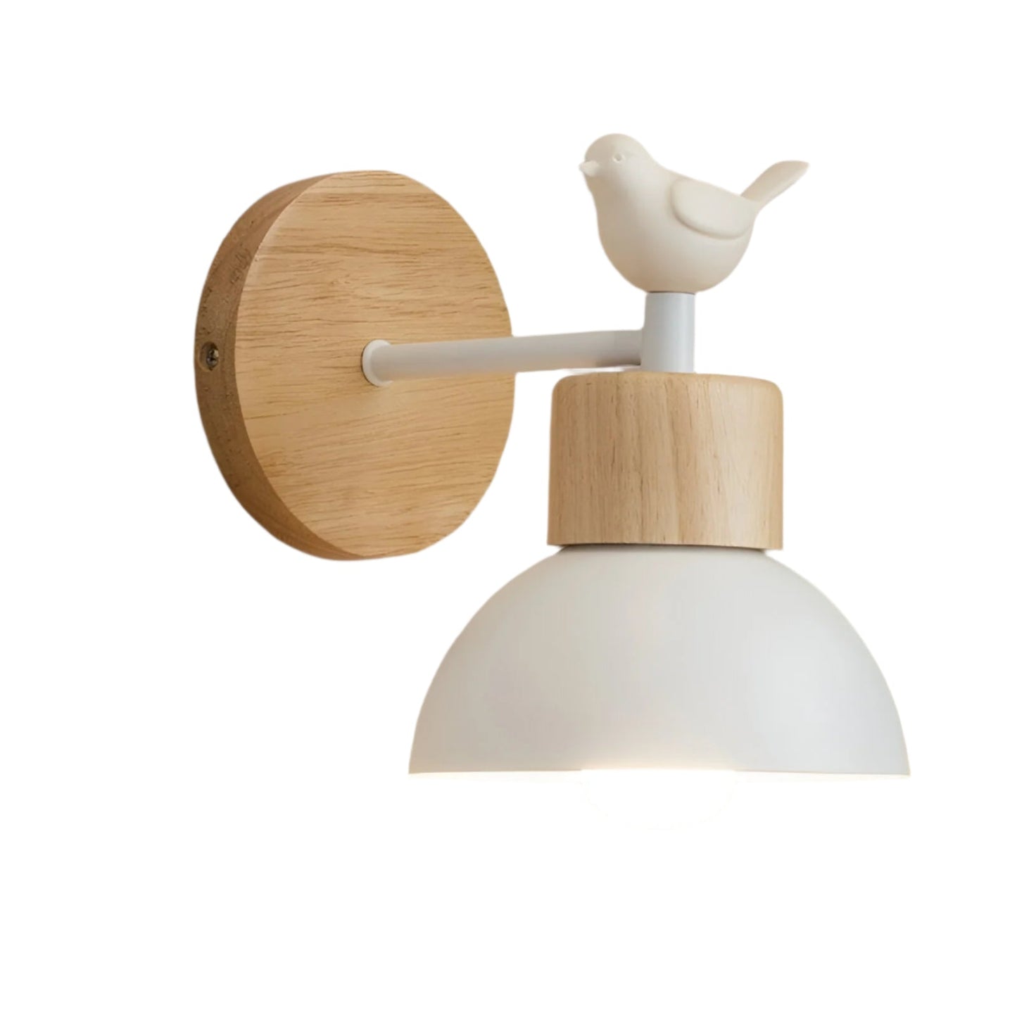 Nordic Japandi Wood Iron LED Wall Light Fixture | Timbera