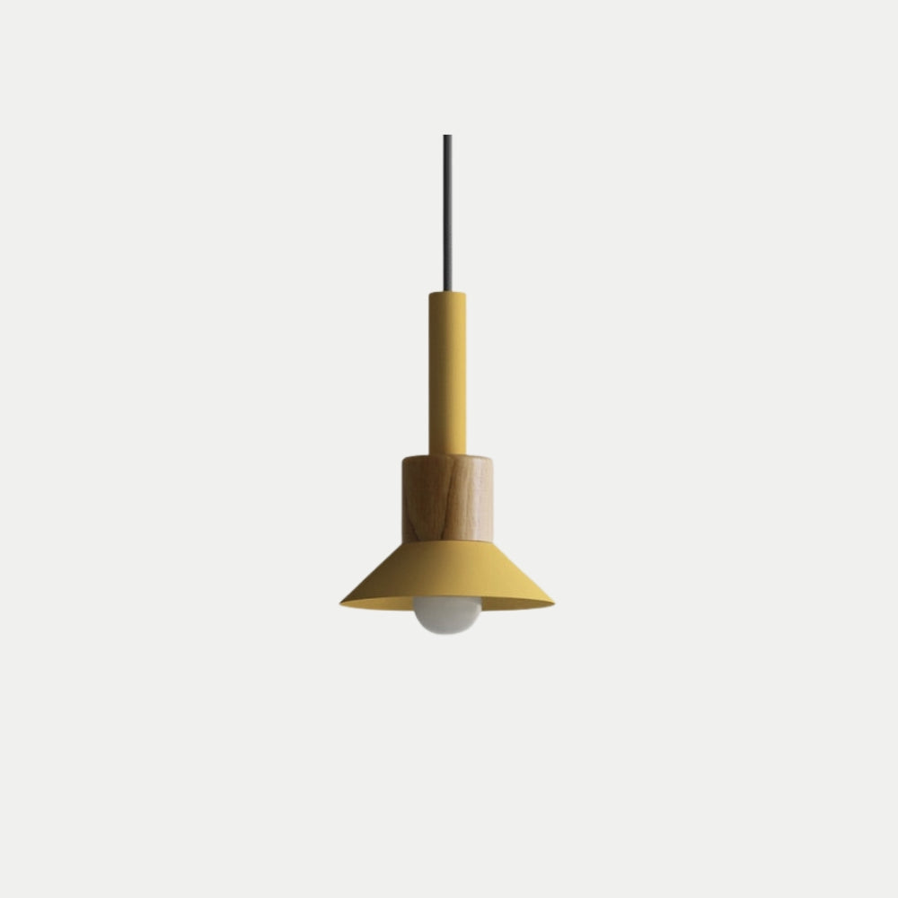 Nordic Metal Wood Pendant Light for Interiors | Orelix