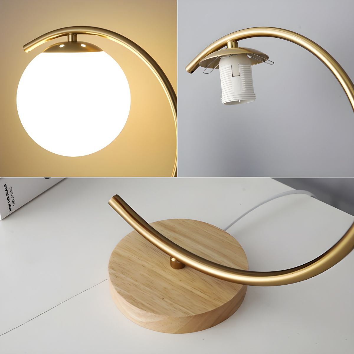 Nordic Style Glass Globe Table Lamp | Norvia