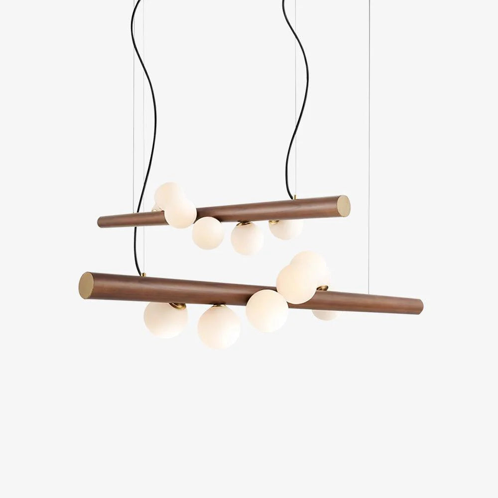 Nordic Timber Finish Pendant Light Modern Design | Vornix