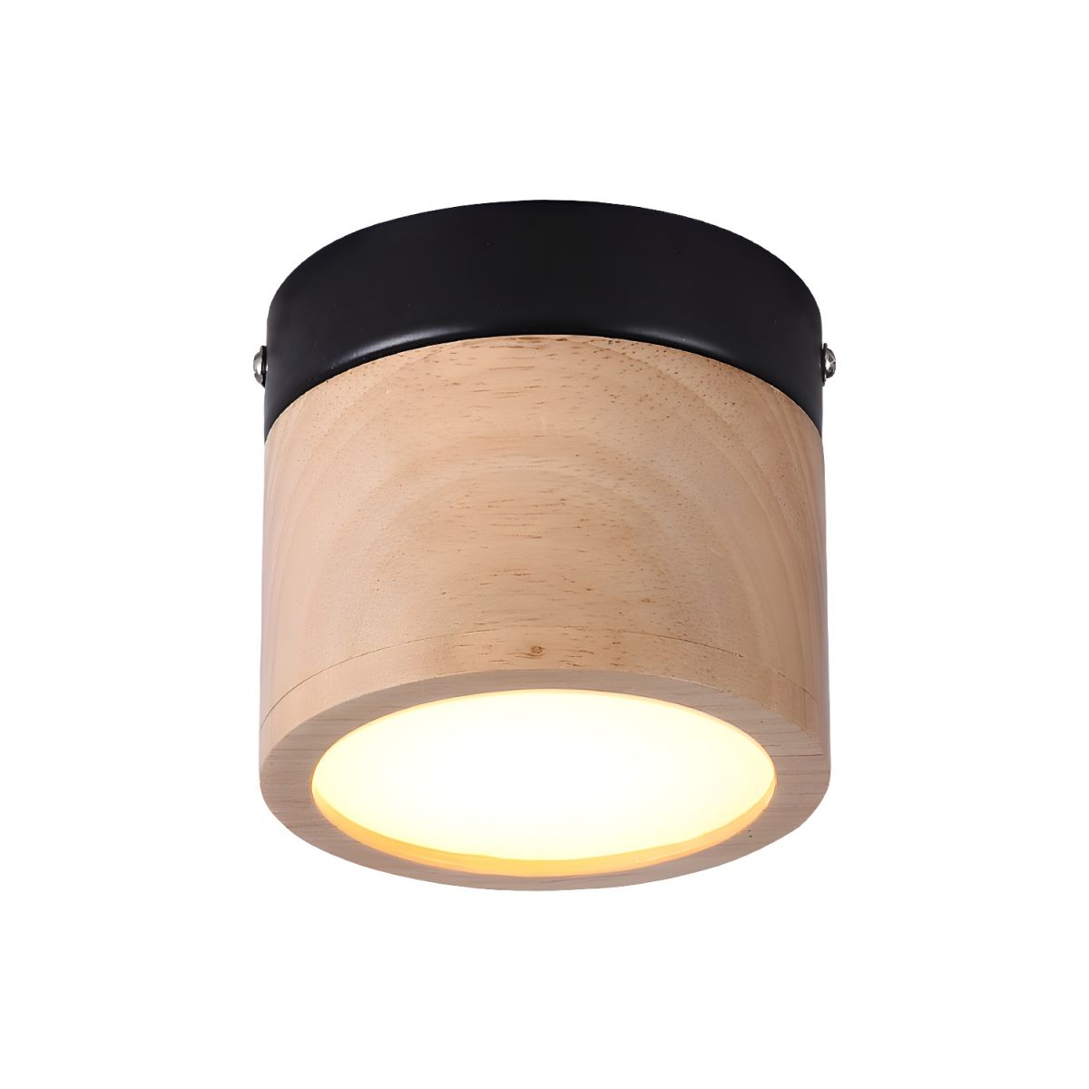 Nordic Wood Shade Flush Ceiling Light Fixture | Auriva