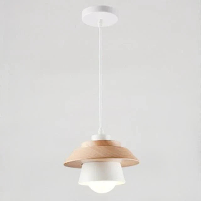 Nordic Wood and Metal LED Pendant Light Fixture | Lurenta