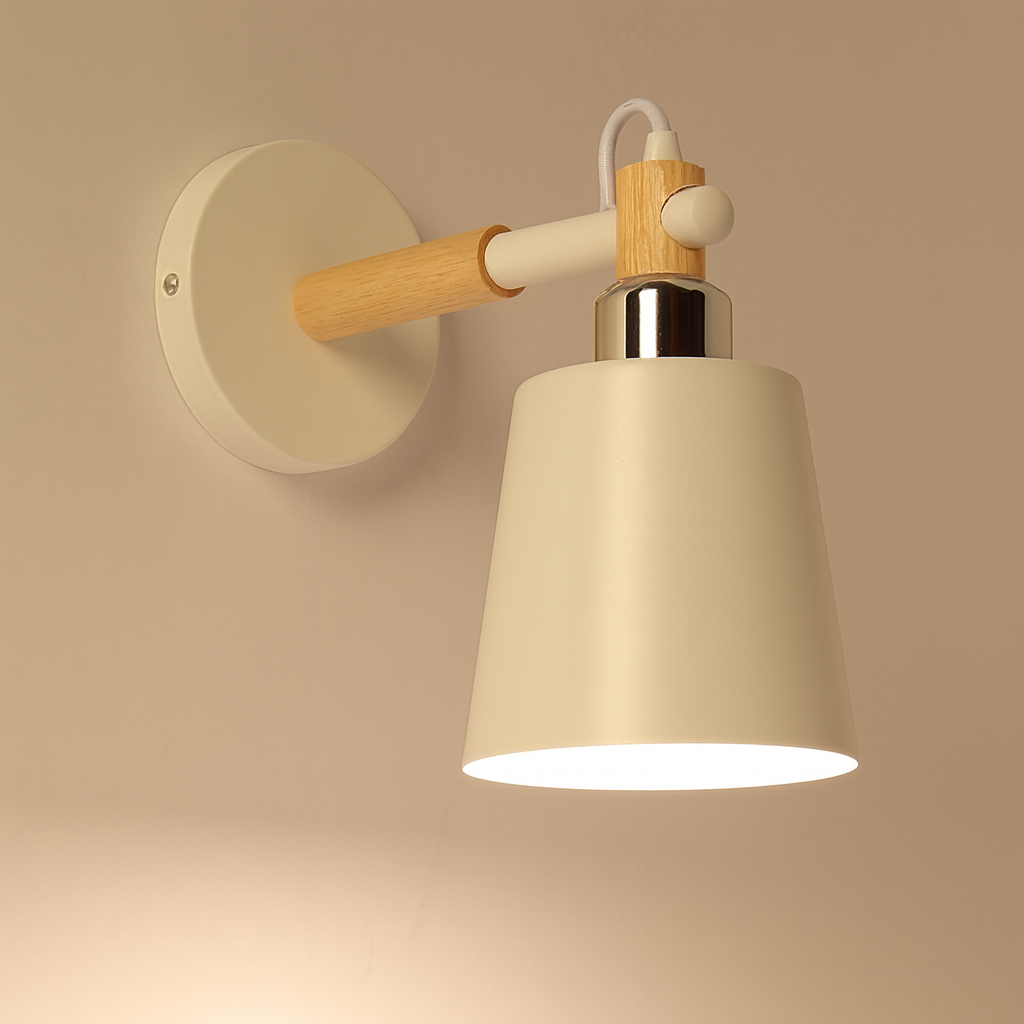 Nordic Wood and Metal Wall Light for Home Use | Lumnora
