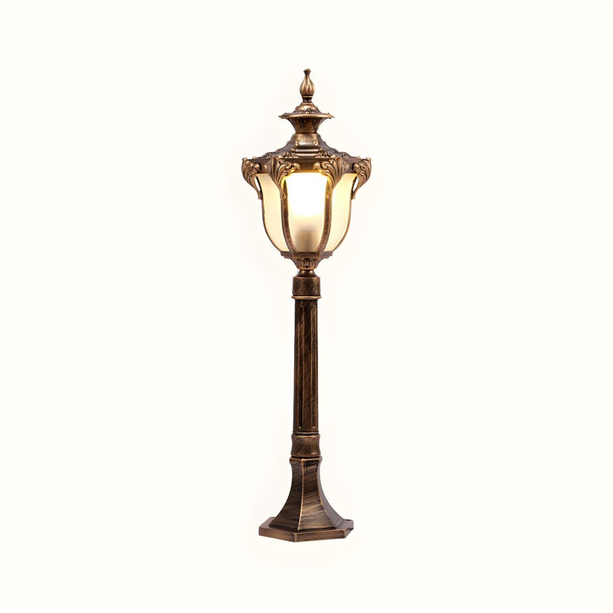 Outdoor Retro Light with Prismatic Glass Bell Shade | Zorvix