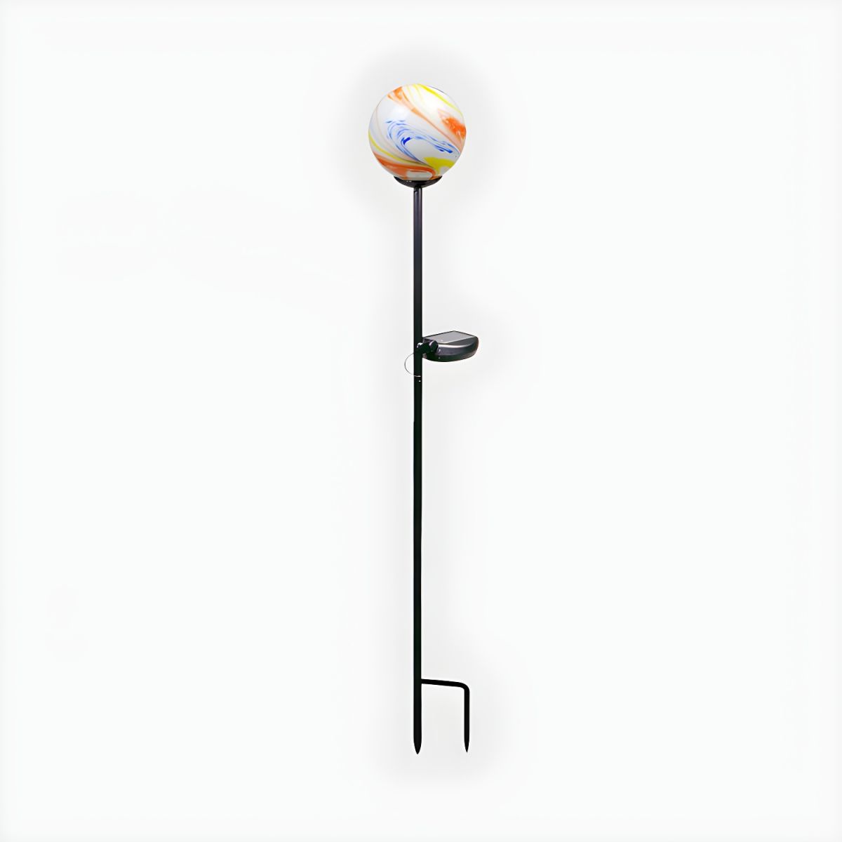 Outdoor Solar Glass Ground Stake Light White Orange | Quenico