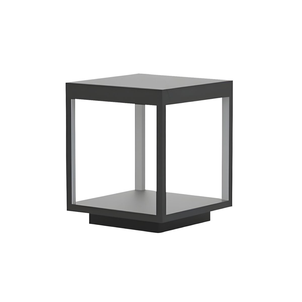 Outdoor Waterproof Metal Garden Pillar Light Black | Lenvico