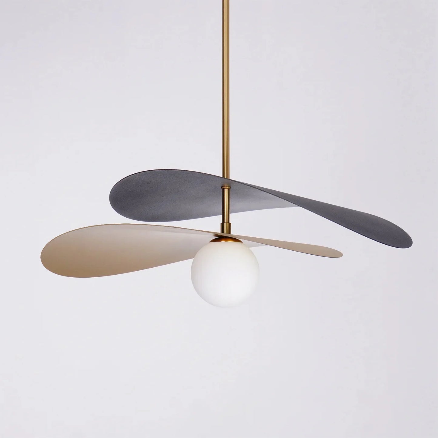 Pendant Light Glass Metal Mid Century Style | Calirae