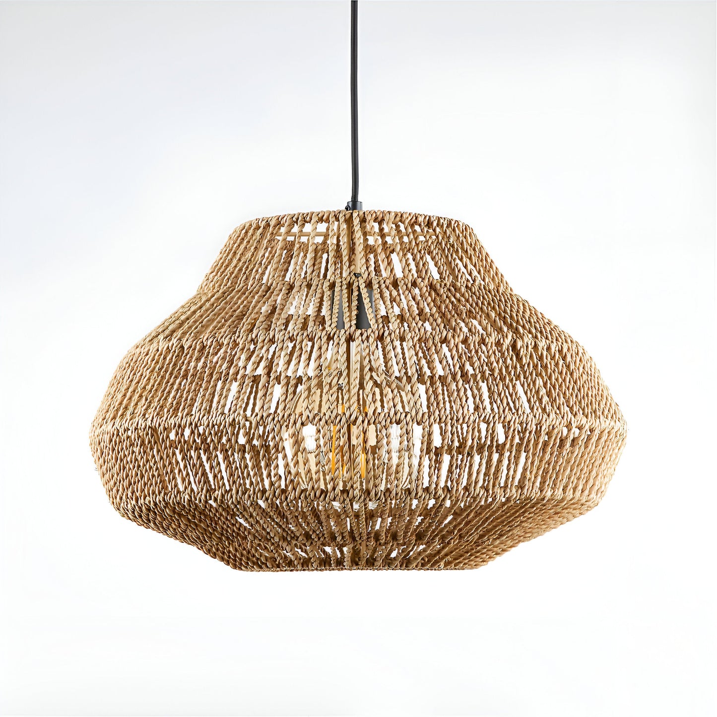 Pendant Light Handwoven Rattan Boho Style Modern Design | Luvora