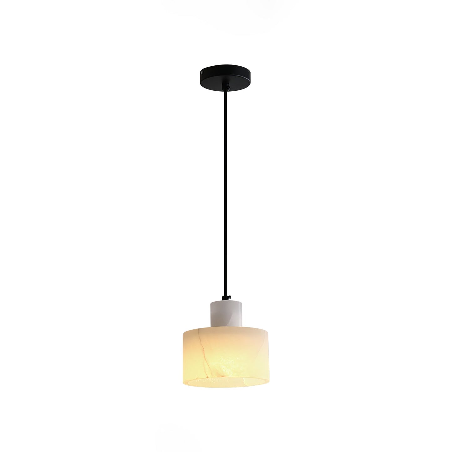 Pendant Light Nordic Alabaster Cylinder Design | Darnix