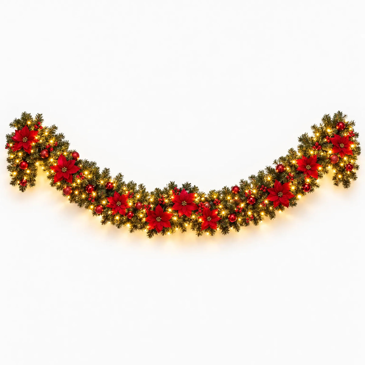 Pre-Lit Christmas Door Garland