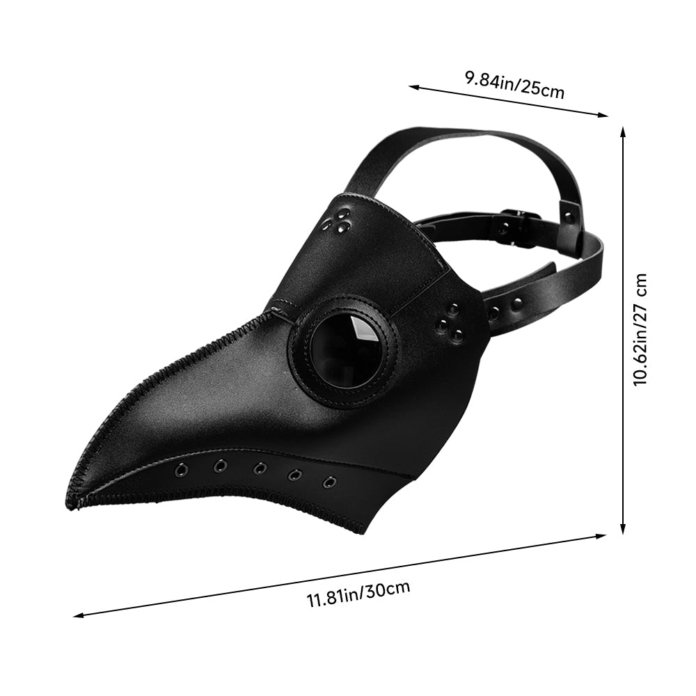 Realistic Black Plague Doctor Mask | CorvoMask