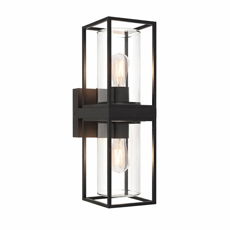 Rectangular Outdoor Metal Glass Wall Light Fixture | Orvico