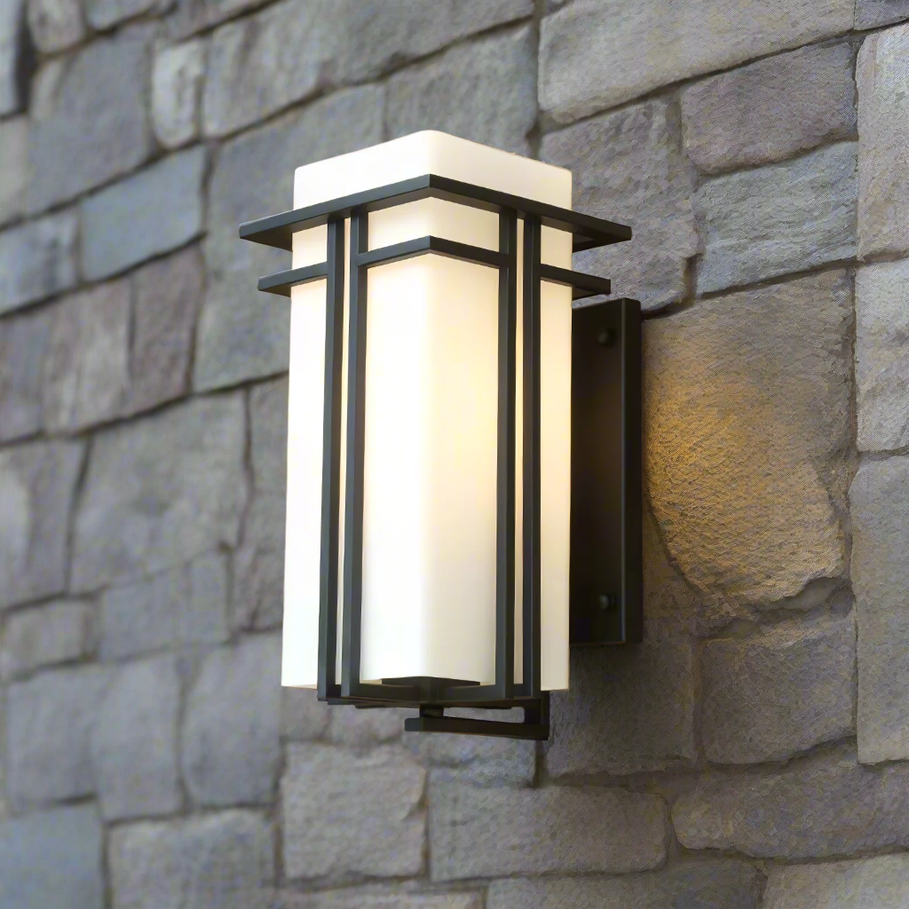 Retro Industrial Outdoor Glass Wall Light Fixture | Relnix