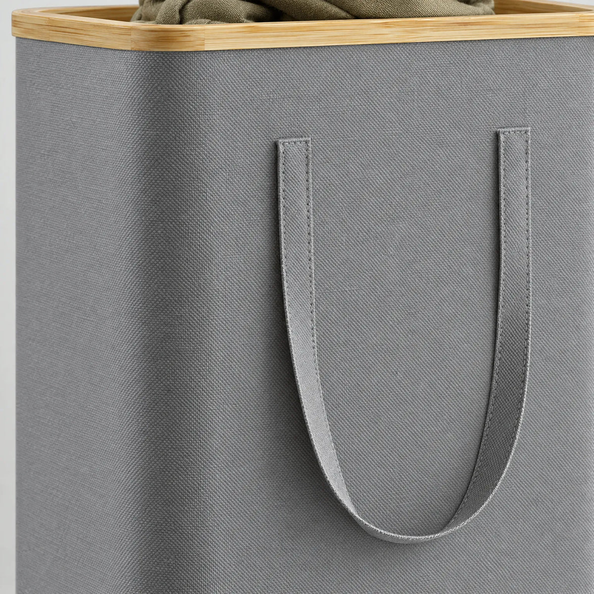 Rolling Rectangular Fabric Laundry Basket