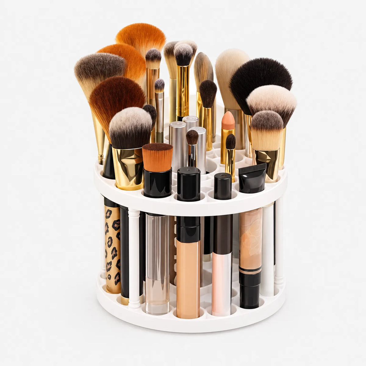 Rotating Makeup Brush Storage Rack