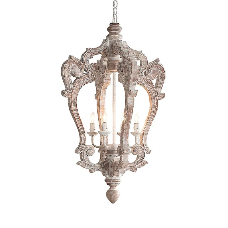 Rustic Distressed Wood Pendant Ceiling Light Hanging | Marora