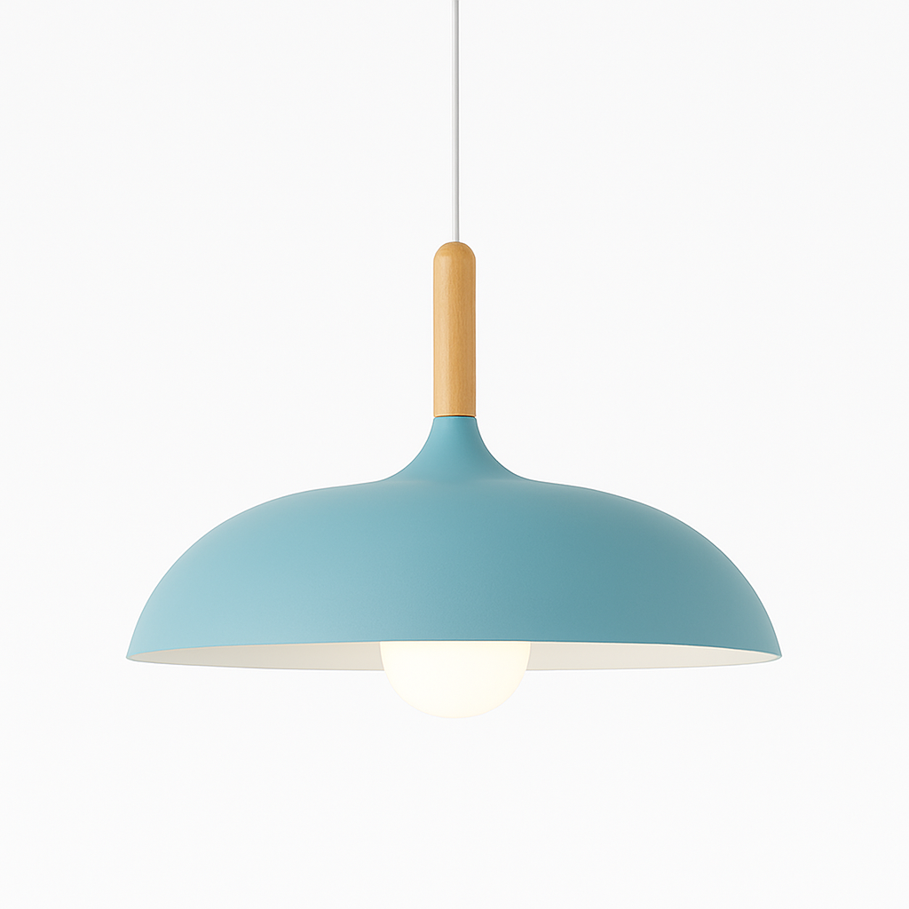 Scandinavian Oak Pendant Light Minimalist Metal Design | Zerova