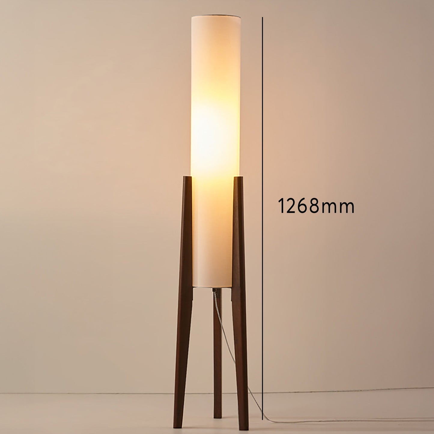 Scandinavian Walnut Wood Floor Lamp Modern Style | Corvexo