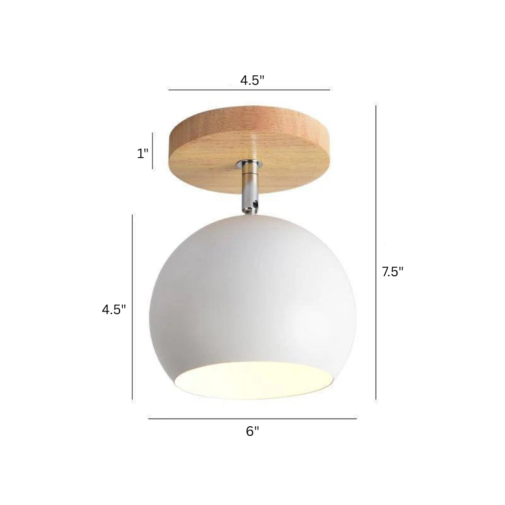 Scandinavian Wood Metal Adjustable LED Wall Light | Lumvorn