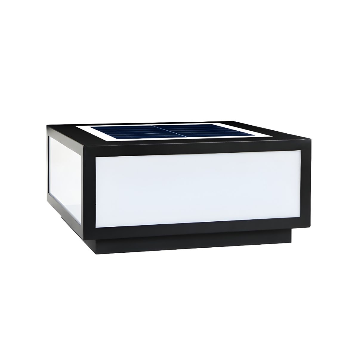 Solar LED Outdoor Pillar Light Black Acrylic Shade | Orlenae