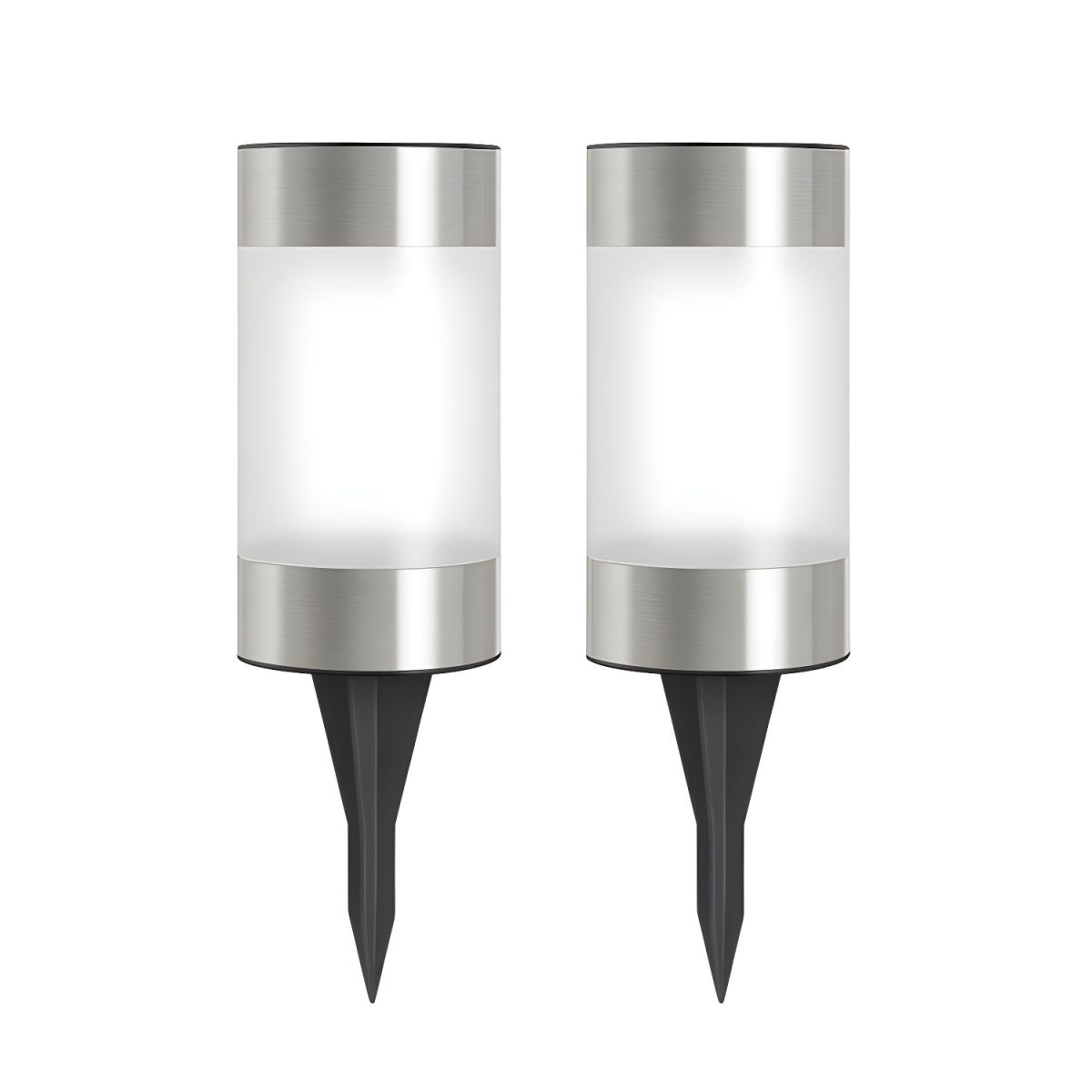 Solar LED Stainless Steel Stake Light Minimal Style | Luravax
