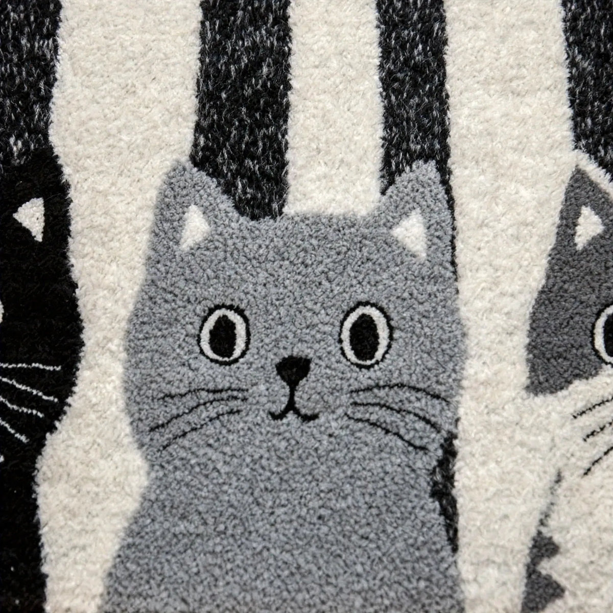 Striped Cat Entryway Floor Mat