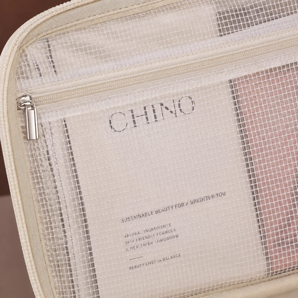 Structured PU Cosmetic Organizer Bag