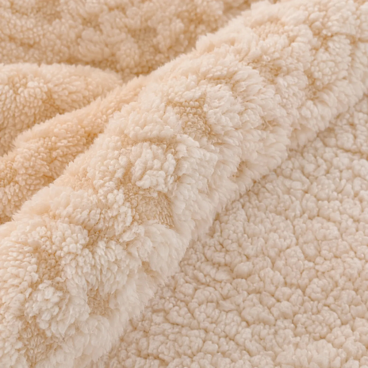 Textured Fleece Winter Comforter with Sherpa Style Lining